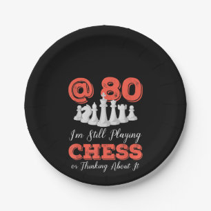 Funny 80. Geburtstagsgeschenk - 80 Jahre alte Scha Pappteller
