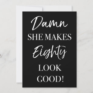 Funny 80. Geburtstagsparty Einladung