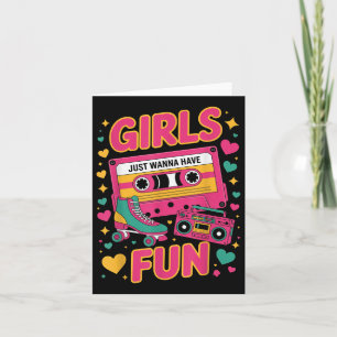 Funny 80er Girls einfach nur Spaß haben Clic Retro Karte