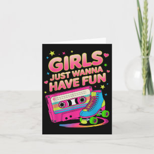 Funny 80er Girls einfach nur Spaß haben Clic Retro Karte