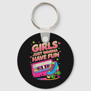 Funny 80er Girls einfach nur Spaß haben Clic Retro Schlüsselanhänger