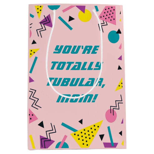 Funny 80er Slang Mütter Day Mittlere Geschenktüte (Vorderseite)