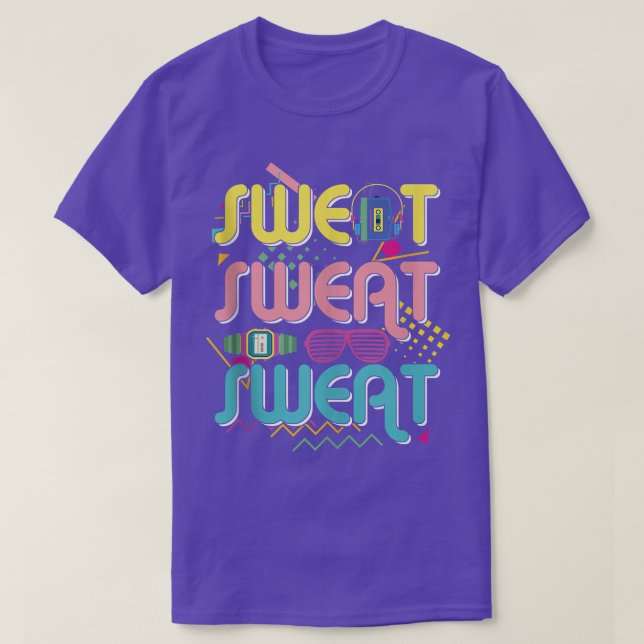 Funny 80's Workout Sweat Sweat Sweat 80's Gym (Design devant)
