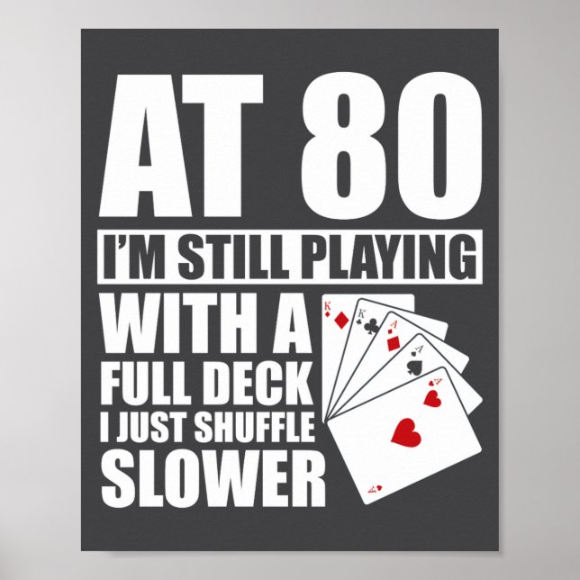 Funny 80th Birthday Ker Player 80 Year Old  Poster (Vorne)