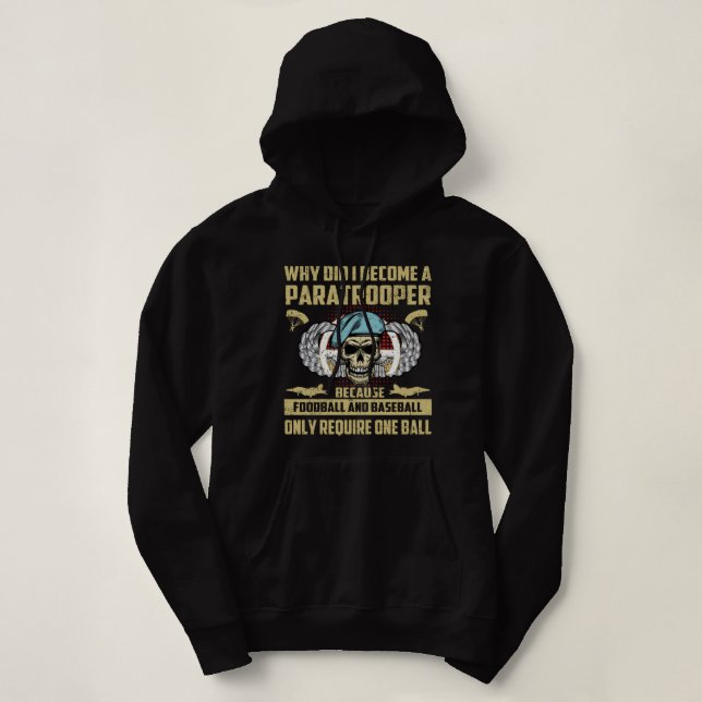 Funny 82. 101. Im Flugzeug Paratrooper Military Hoodie (Design vorne)