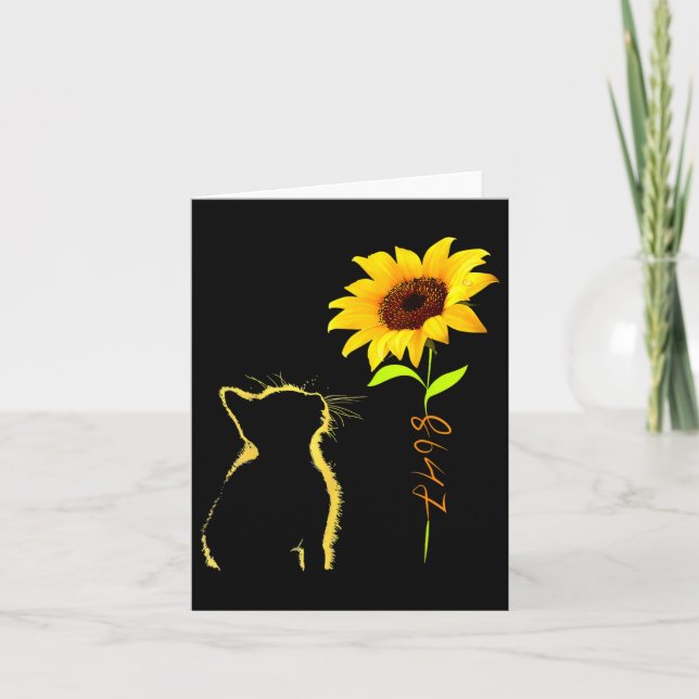 Funny 8647 Subtle 86 47 Cat Sonnenblume Trump Katz Karte (Vorderseite)