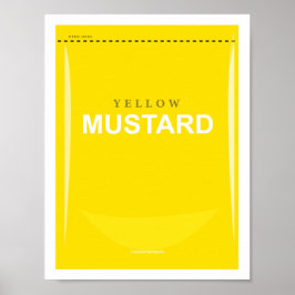 Funny 8.5"x11" Gelbes Mustard Packet Poster