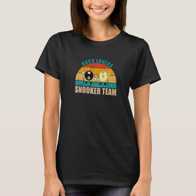 Funny 8 9 Ball Billiards Team Rack Lovers Snooker  T-Shirt (Vorderseite)