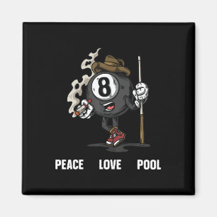 Funny 8 Ball Billiard Pool Player Aight Ball Billi Magnet