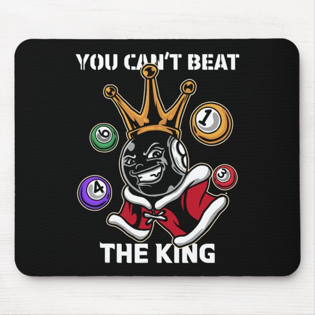 Funny 8 Ball Billiard Pool Player Aight Ball Billi Mousepad (Vorne)