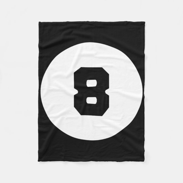 Funny 8 Ball Magic Eight Ball Billiard Pool Schwar Fleecedecke (Vorderseite)