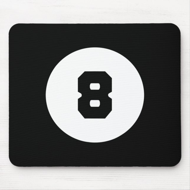 Funny 8 Ball Magic Eight Ball Billiard Pool Schwar Mousepad (Vorne)