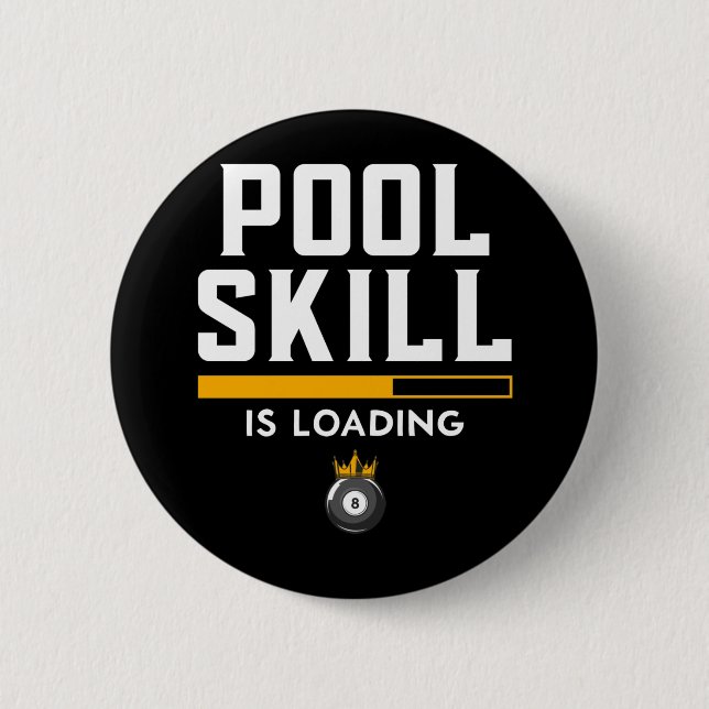 Funny 8 Ball Zitat Sport Billiard Pool Button (Vorderseite)