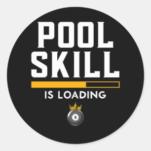 Funny 8 Ball Zitat Sport Billiard Pool Runder Aufkleber
