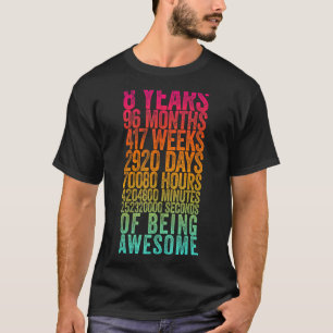 Funny 8. Geburtstag Shirt Altes Meter Sonniges 8 J