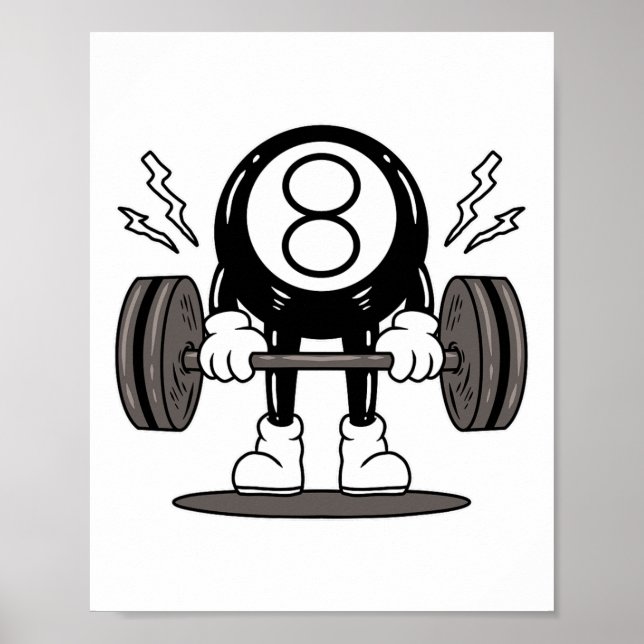 Funny 8 Ll Billiard Pool Player 8 Ll Billiard Poster (Vorne)
