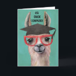 Funny 8th Grad Graduation Card Karte<br><div class="desc">Celebrate with a bit of laughter and fun with this 8th grade educated llama. Funny watercolor style card for your favorite grad. Card says 8th Grad Completed - No Probllama!</div>