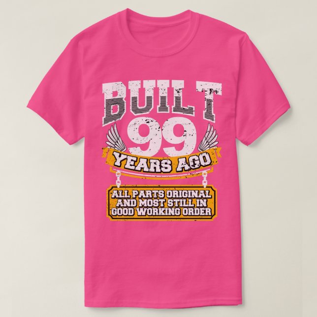 Funny 99. Geburtstag Shirt Vintag gebaut 99 Jahre  (Design vorne)