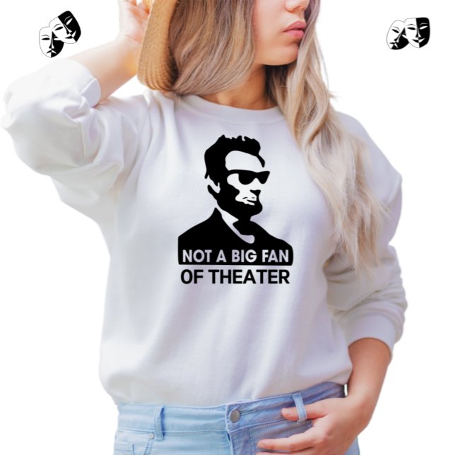 Funny Abe Lincoln Sweatshirt blanc (Créateur téléchargé)