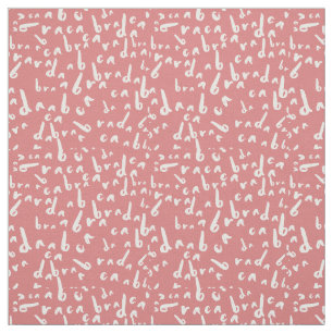 Funny Abracadabra Weißer Text. Korallenrosa Hinter Stoff