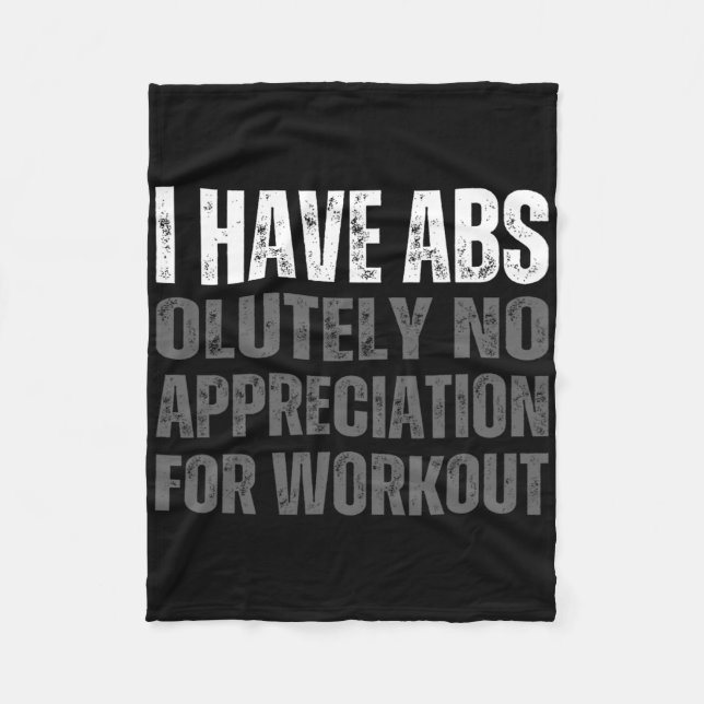 Funny Abs Spaß Fleecedecke (Vorderseite)