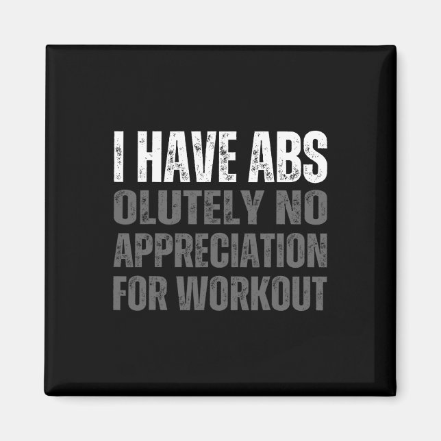 Funny Abs Spaß Magnet (Vorne)