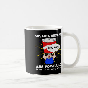 Funny Abs trainiert Fast Food Gym Workout Bodybuil Kaffeetasse