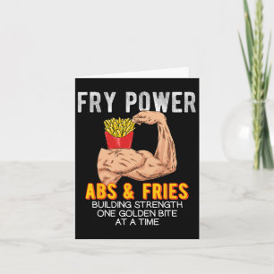 Funny Abs üben Französisch Fries Muscle Gebäude Bo Karte