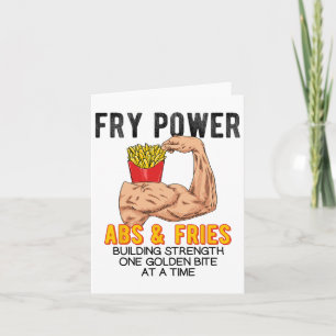 Funny Abs üben Französisch Fries Muscle Gebäude Bo Karte