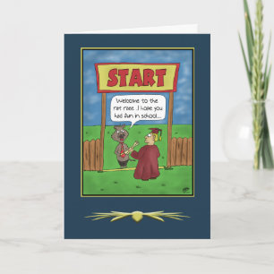 Funny Abschluss Cards: Das Rattenrennen Karte