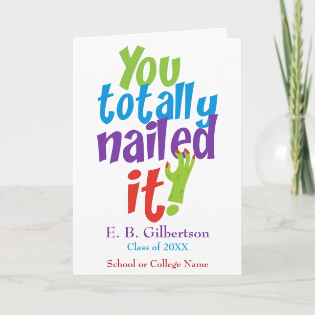 Funny Abschluss Herzlichen Glückwunsch Karte (Vorderseite)