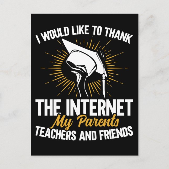 Funny Abschluss Joke Graduate Sarcastic Student Postkarte (Vorderseite)