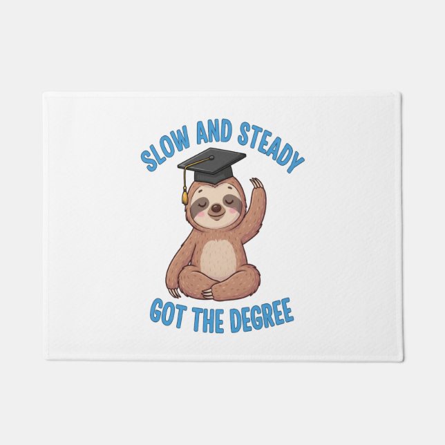 Funny Abschluss Sloth Fußmatte (Vorderseite)