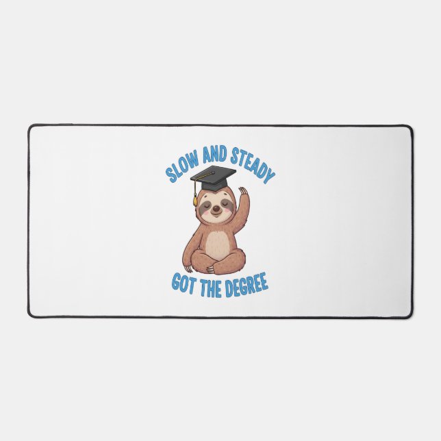 Funny Abschluss Sloth Schreibtischunterlage (Vorderseite)