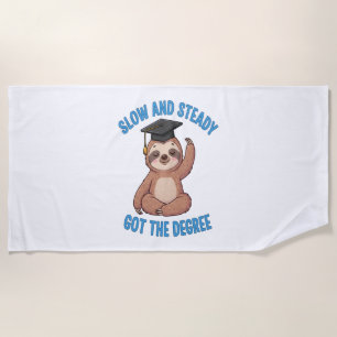 Funny Abschluss Sloth Strandtuch