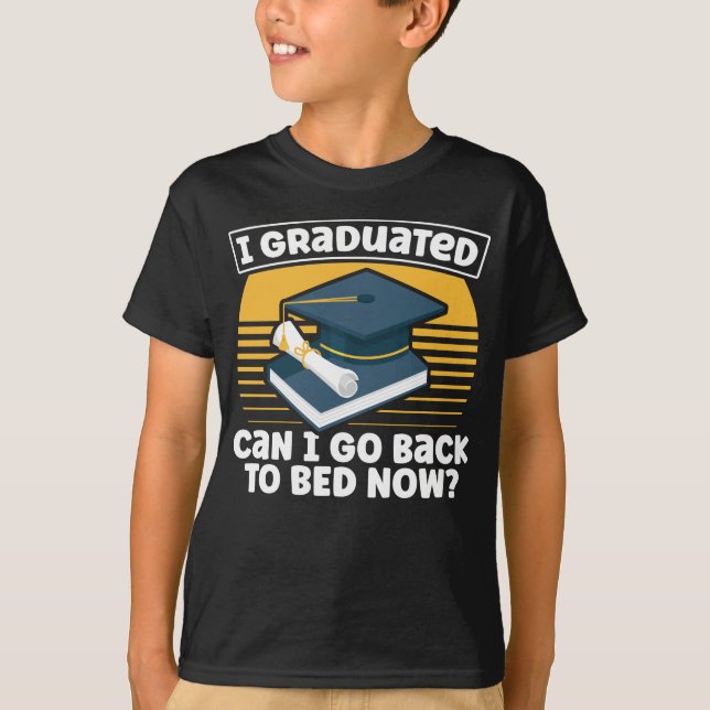 Funny Abschluss Spaß Lazy Student Sleepy T-Shirt (Vorderseite)