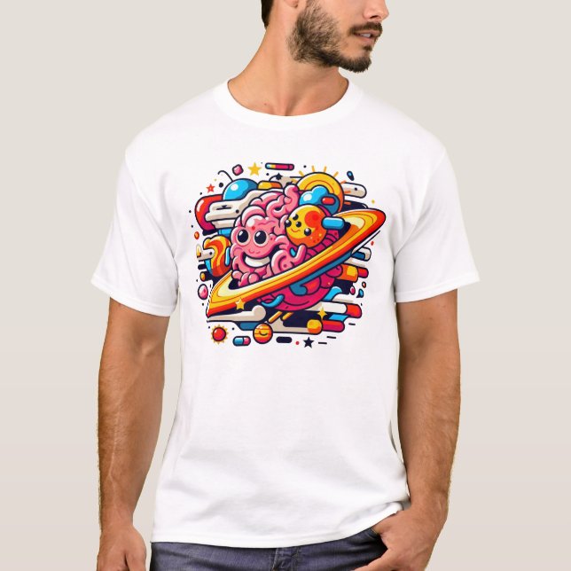 Funny Abstract: #Colorful / (brain) T-Shirt #7 (Vorderseite)