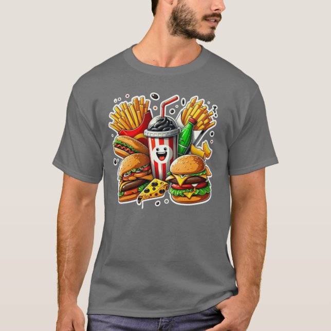 Funny Abstract : #Colorful / (fastfood) T-shirt #1 (Devant)
