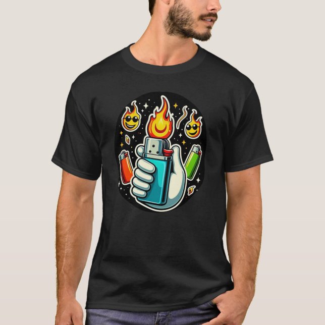 Funny Abstract : #Colorful / (lighters) T-shirt #3 (Devant)
