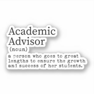 Funny Academy Advisor - Definition Aufkleber