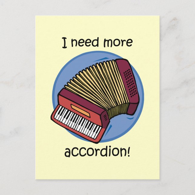 Funny accordion postkarte (Vorderseite)