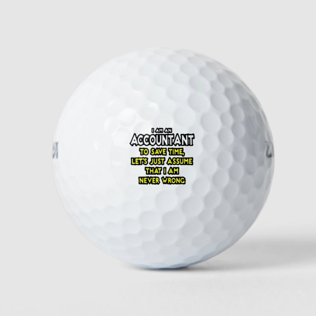 Funny Accountant Gift Ideas Golf Balls Golfball (Vorderseite)