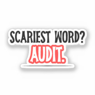 Funny Accountant Halloween - Beängstigendes Wort?  Aufkleber