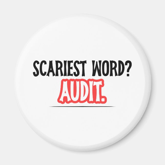 Funny Accountant Halloween - Beängstigendes Wort?  Magnet (Vorne)