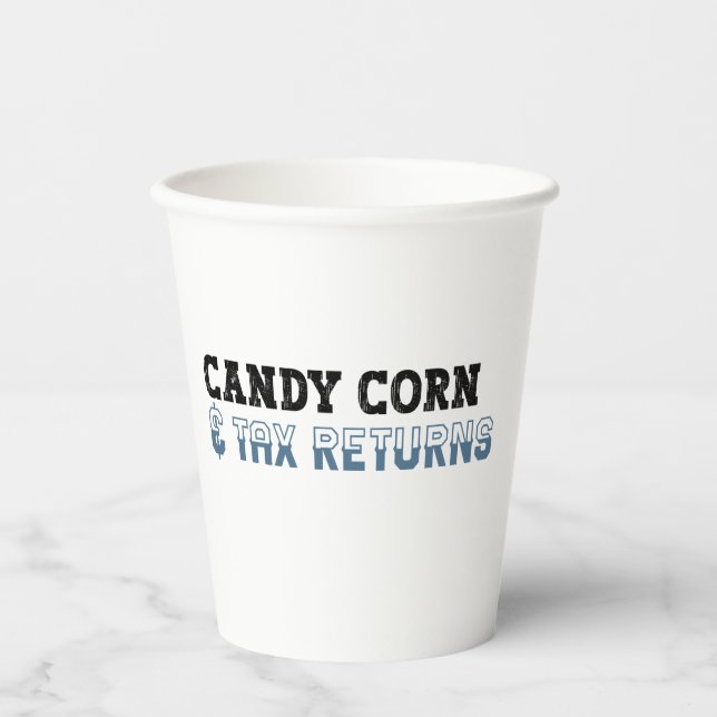 Funny Accountant Halloween - Candy Corn Pappbecher (Vorderseite)