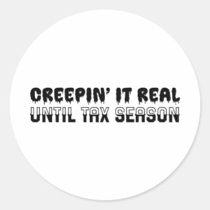 Funny Accountant Halloween - Creepin' It Real Runder Aufkleber