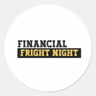 Funny Accountant Halloween - Financial Fright Nigh Runder Aufkleber