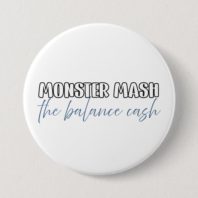 Funny Accountant Halloween - Monster Mash Button (Vorderseite)