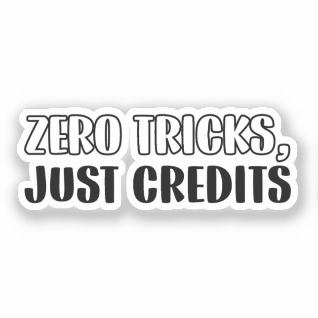 Funny Accountant Halloween - Null Tricks Aufkleber (Vorderseite)
