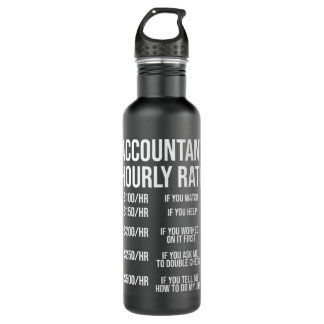 Funny Accountant Hourrate Accounting CPA Spaß Edelstahlflasche